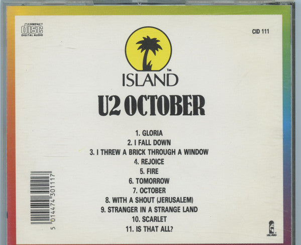 U2 : October (CD, Album, RE)