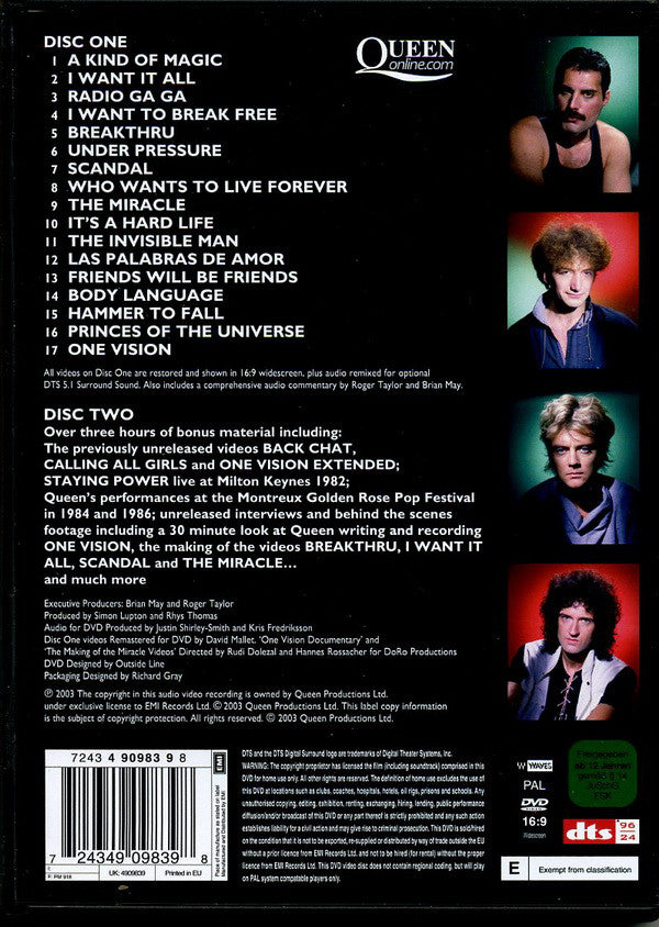 Queen : Greatest Video Hits 2 (2xDVD-V, Comp, Multichannel, PAL, Sli)
