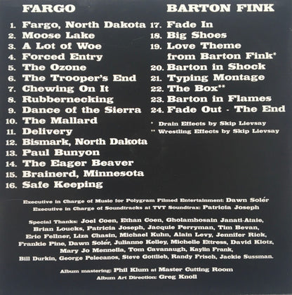 Carter Burwell : Fargo / Barton Fink (CD, Album)