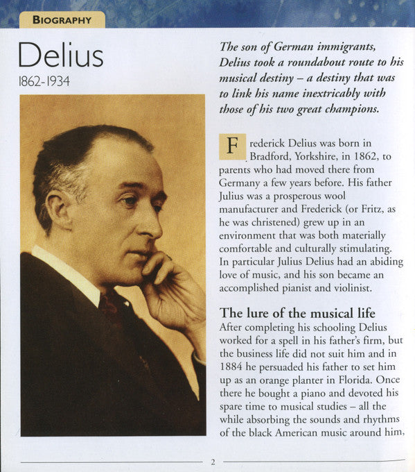 Frederick Delius : Pastoral Rhapsody (CD, Comp, Har)
