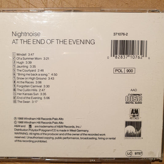 Nightnoise (2) : At The End Of The Evening (CD, Album)