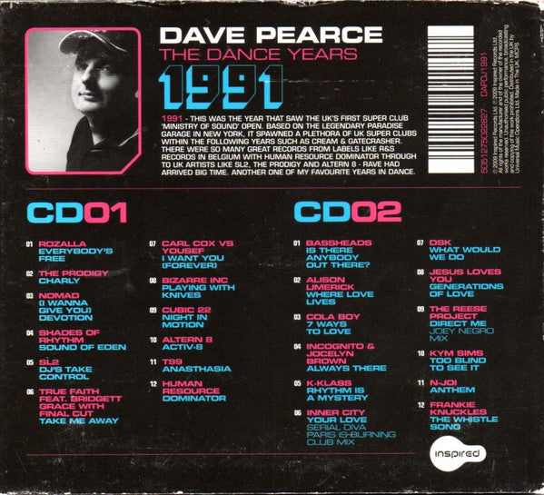 Dave Pearce : The Dance Years 1991 (2xCD, Comp)