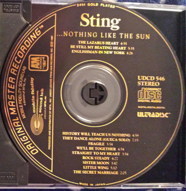 Sting : ...Nothing Like The Sun (CD, Album, RE, RM, 24k)