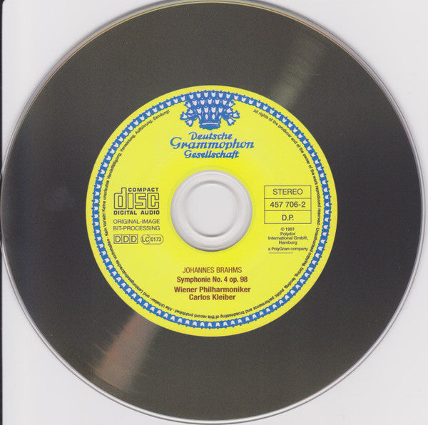 Johannes Brahms - Wiener Philharmoniker, Carlos Kleiber : Symphonie No. 4 (CD, Album, RE, RM, Son)