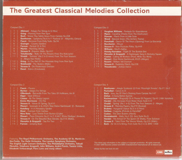 Various : HMV - The Greatest Classical Melodies Collection (4xCD, Comp)