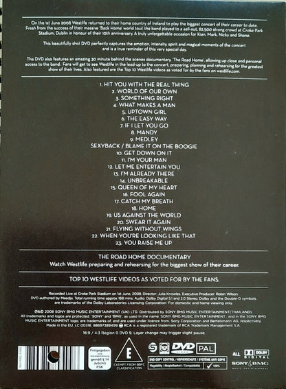 Westlife : 10 Years Of Westlife: Live At Croke Park Stadium (DVD-V, Promo, PAL, All)