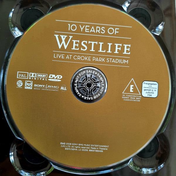 Westlife : 10 Years Of Westlife: Live At Croke Park Stadium (DVD-V, Promo, PAL, All)