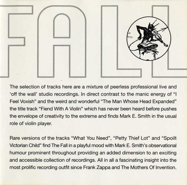 The Fall : Fiend With A Violin (CD, May)