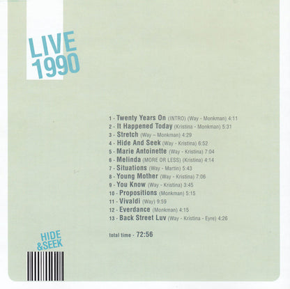Curved Air : Live 1990 "The Hide & Seek Tour '99" (CD, Album)