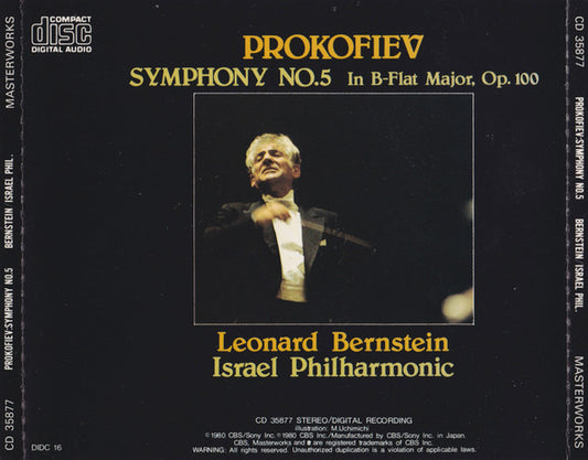 Sergei Prokofiev - Leonard Bernstein, Israel Philharmonic Orchestra : Symphony No. 5 In B-Flat Major, Op. 100 (CD, Album)