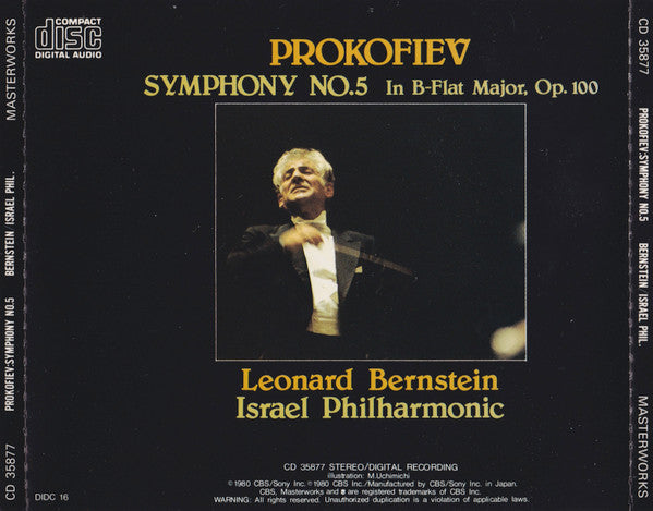 Sergei Prokofiev - Leonard Bernstein, Israel Philharmonic Orchestra : Symphony No. 5 In B-Flat Major, Op. 100 (CD, Album)