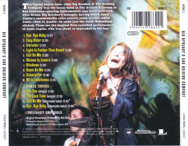 Big Brother & The Holding Company Featuring Janis Joplin : Big Brother & The Holding Company (CD, Album, RE, RM)