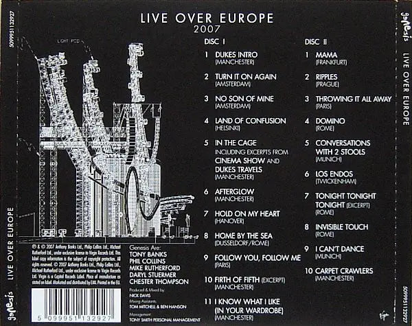 Genesis : Live Over Europe 2007 (2xCD, Album, Sli)