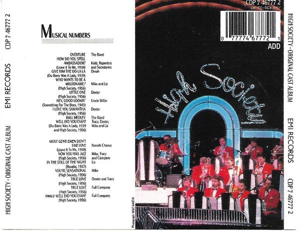 Various : High Society - Original Cast Album (CD, Album)