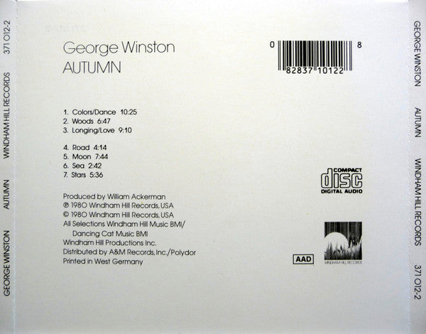 George Winston : Autumn (CD, Album, RE)