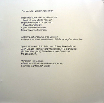 George Winston : Autumn (CD, Album, RE)