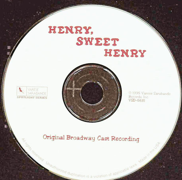 Don Ameche Co-Starring Carol Bruce With Neva Small, Louise Lasser, Alice Playten, Milo Boulton And Introducing Robin Wilson : Henry, Sweet Henry (Original Broadway Cast) (CD, Album, RE, RM)
