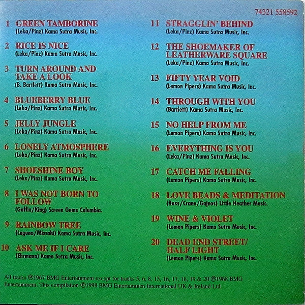 The Lemon Pipers : Best Of The Lemon Pipers (CD, Comp, RE, Son)