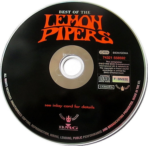The Lemon Pipers : Best Of The Lemon Pipers (CD, Comp, RE, Son)