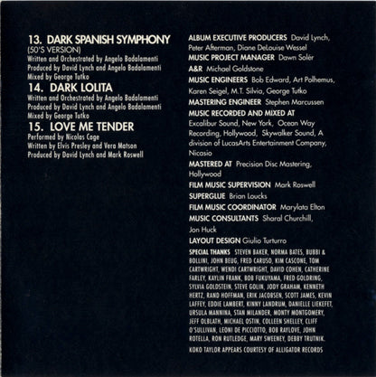 Various : David Lynch's Wild At Heart (Original Motion Picture Soundtrack) (CD, Album, Comp)