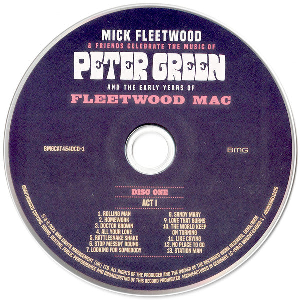 Mick Fleetwood & Friends : Celebrate The Music Of Peter Green And The Early Years Of Fleetwood Mac (2xCD, Album)