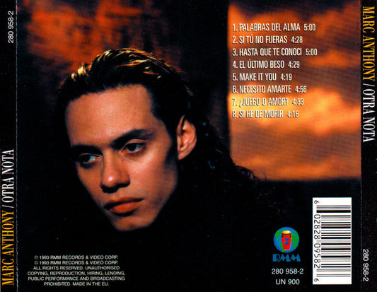 Marc Anthony : Otra Nota (CD, Album, RE)