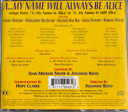 Various : A...My Name Will Always Be Alice (CD, Album)