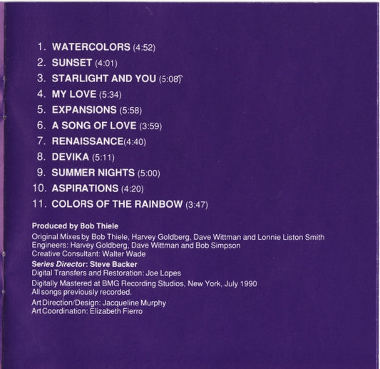 Lonnie Liston Smith : Watercolors (CD, Comp, RM)