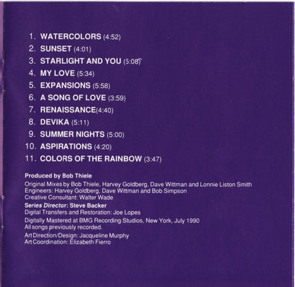 Lonnie Liston Smith : Watercolors (CD, Comp, RM)