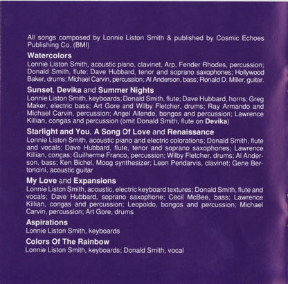 Lonnie Liston Smith : Watercolors (CD, Comp, RM)