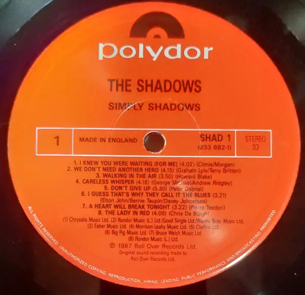 The Shadows : Simply ... Shadows (LP, Album)