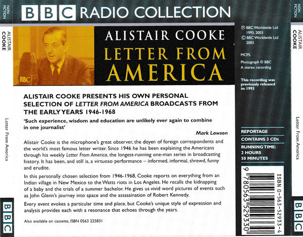 Alistair Cooke (2) : Letter From America (3xCD, RE + 3xCD, RE + 4xCD + 3xCD, RE + Box, Comp)
