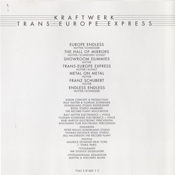 Kraftwerk : Trans-Europe Express (CD, Album, RE)