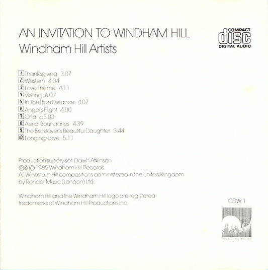 Various : An Invitation To Windham Hill (CD, Album, Comp)