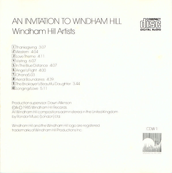 Various : An Invitation To Windham Hill (CD, Album, Comp)