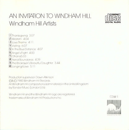Various : An Invitation To Windham Hill (CD, Album, Comp)