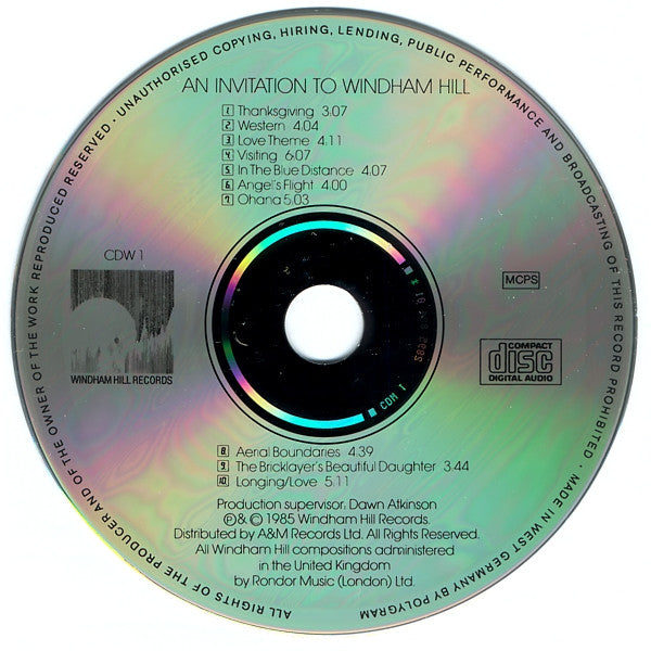 Various : An Invitation To Windham Hill (CD, Album, Comp)