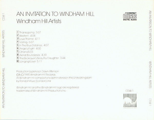 Various : An Invitation To Windham Hill (CD, Album, Comp)