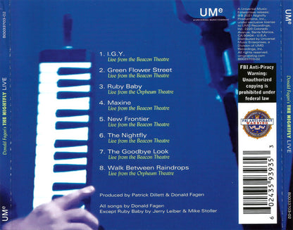 Donald Fagen : Donald Fagen's The Nightfly Live (CD, Album)