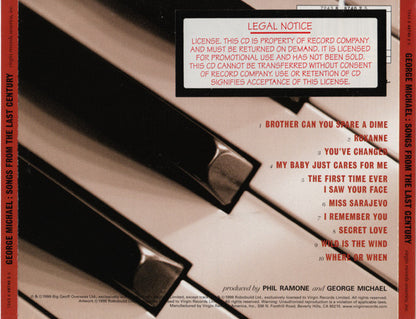 George Michael : Songs From The Last Century (CD, Album, Promo)