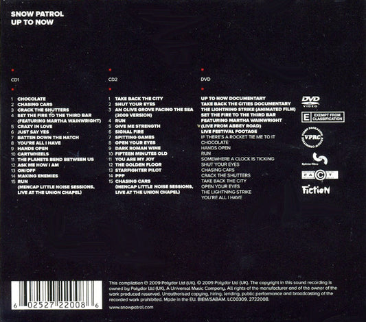Snow Patrol : Up To Now (2xCD, Comp + DVD, Comp, PAL)