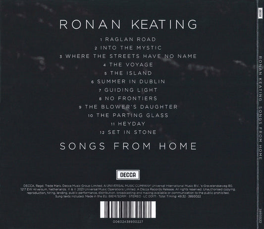 Ronan Keating : Songs From Home (CD, Album, Ltd, "Fr)