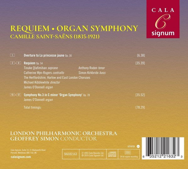 Camille Saint-Saëns, London Philharmonic Orchestra, Geoffrey Simon : Requiem / Organ Symphony (CD, Comp)