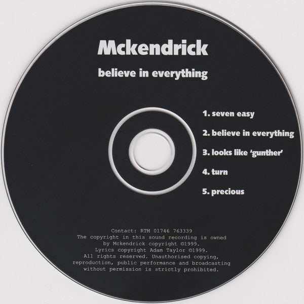 Mckendrick : Believe In Everything (CD)