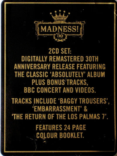 Madness : Absolutely (CD, Album, Enh, RE, RM + CD, Album)