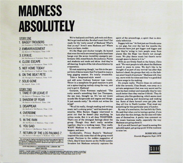 Madness : Absolutely (CD, Album, Enh, RE, RM + CD, Album)