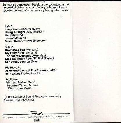 Queen : Queen (Cass, Album, RE, Blu)
