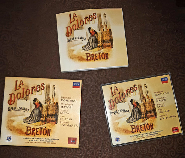 Tomás Bretón - Placido Domingo, Elisabete Matos, Manuel Lanza, Tito Beltrán, Orquestra Simfònica De Barcelona I Nacional De Catalunya, Cor Del Gran Teatre Del Liceu, Antoni Ros-Marbà : La Dolores (Ópera Española)  (2xCD, Album + Box, Sli)