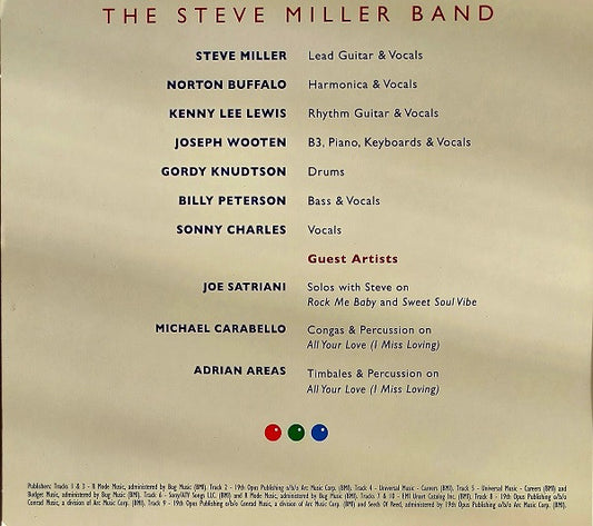 Steve Miller Band : Bingo! (CD, Album, Tri)