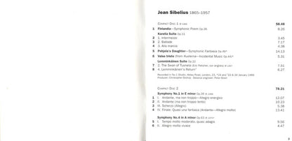 Jean Sibelius - Sir John Barbirolli, Hallé Orchestra : Symphonies 1–7 / Orchestral Works (The Complete Stereo EMI Recordings) (5xCD, Album, Comp, RM)